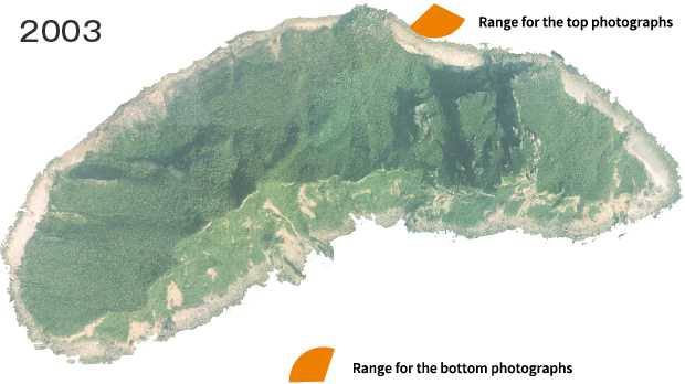 damage to vegetation|aerial photographs|2003